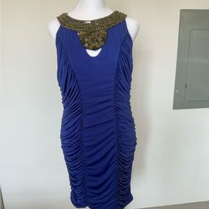 Baby Phat Ruched Sequin Dress Blue Size XL
